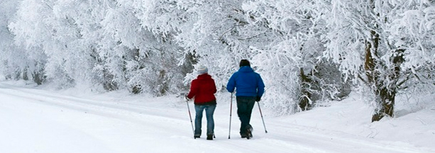 Hiking in winter